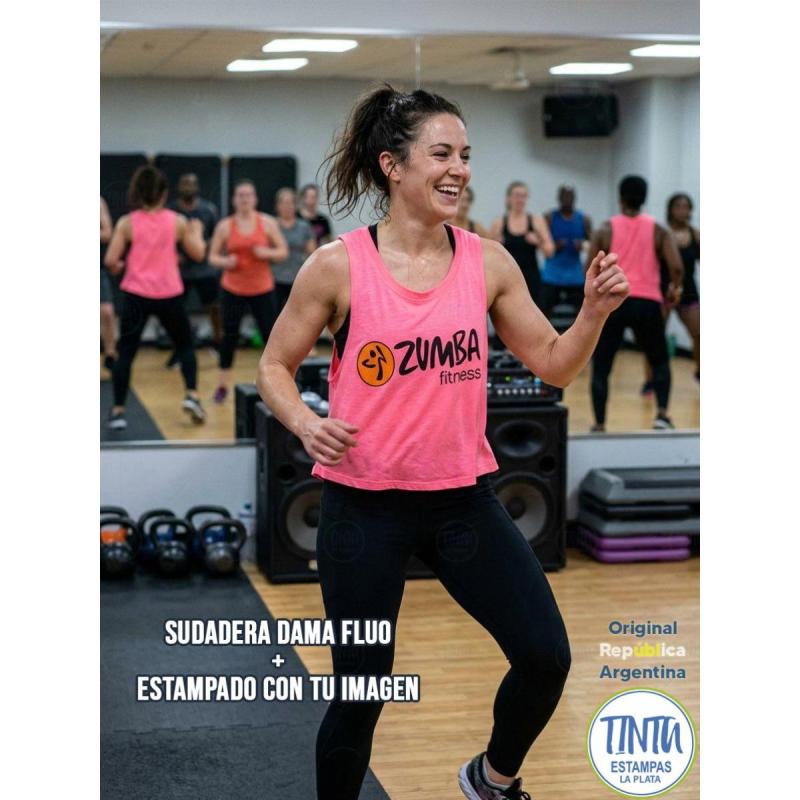 Sudadera dama deportiva fluo estampada con tu imagen