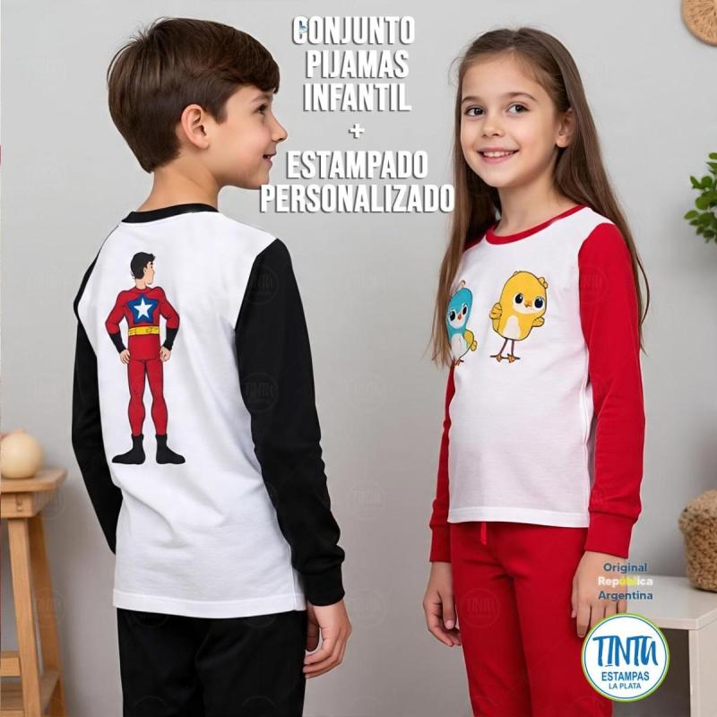 Pijamas personalizados Conjunto Infantil estampados con tu imagen