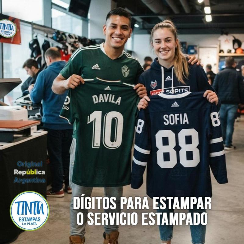 Dígitos para camiseta deportiva