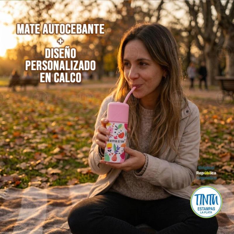 Mate autocebantes personalizados estampado con tu imagen