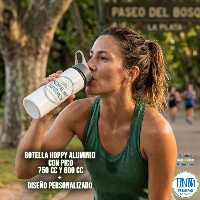 Botella aluminio Hoppy personalizada con tu imagen