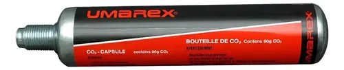 Garrafa Co2 Capsula De 88grs Para Armas A Gas Comprimido Plateado