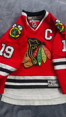 Camiseta Hockey Nhl Chicago Blackhawks Reebok #19 Toews Rojo 16 - 8