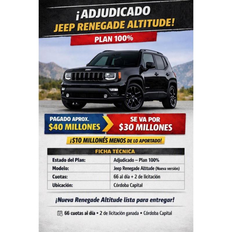 ADJUDICADO JEEP RENEGADE ALTITUDE