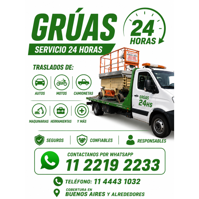 SERVICIO DE REMOLQUES 24HS Seguros • Rápidos • Confiables 1122192233 - 8
