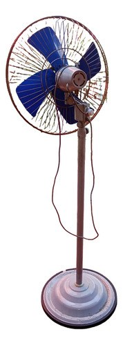 Ventilador De Pie Sin Marca Usado Sin Funcionar 55 Cm Gris Azul Metal 3