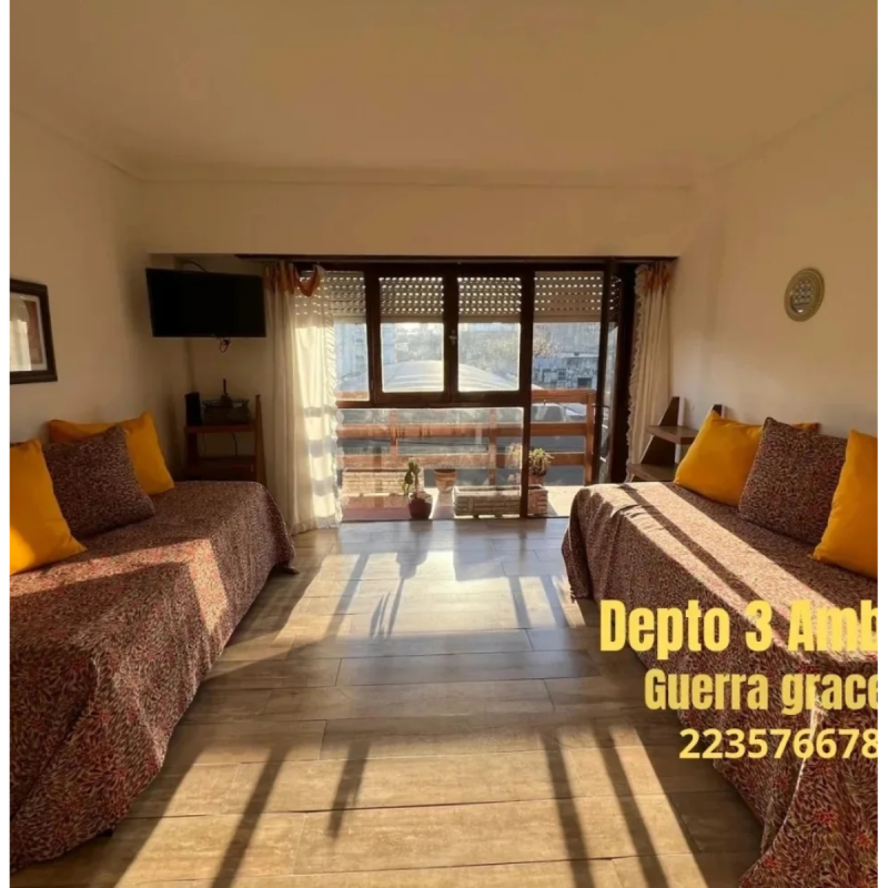 DEPTO 3 AMB, TEMPORADA, MAR DEL PLATA, LA PERLA X FLIAS 6/8PERS-CENTRO - 3