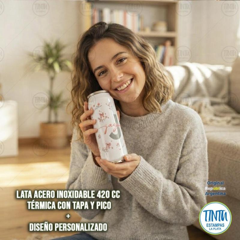 Lata térmica con pico personalizada con tu imagen