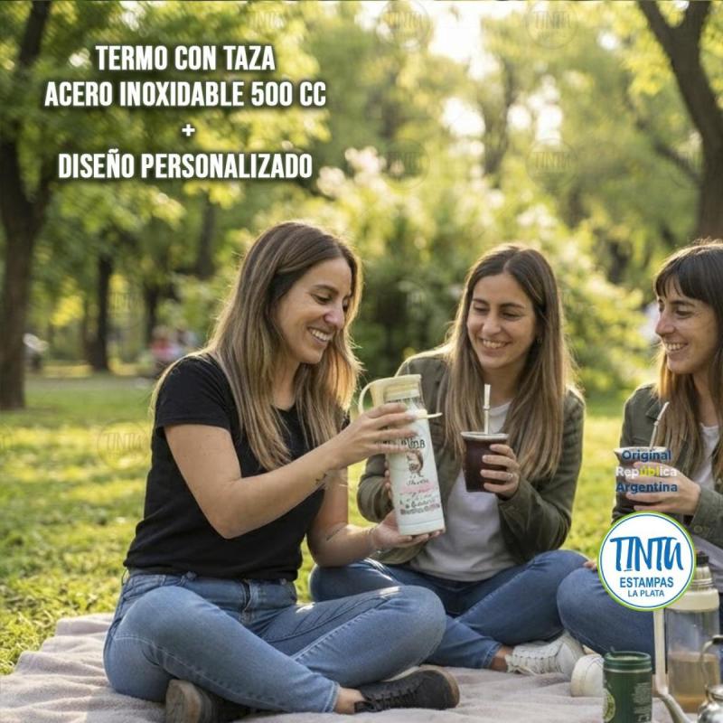 Termo con taza personalizada con tu imagen