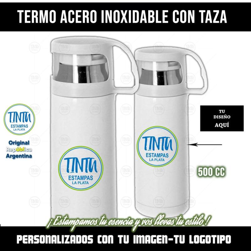 Termo con taza personalizada con tu imagen - 2
