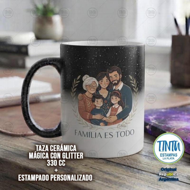 Taza mágica con Glitter personalizadas estampado con tu imagen