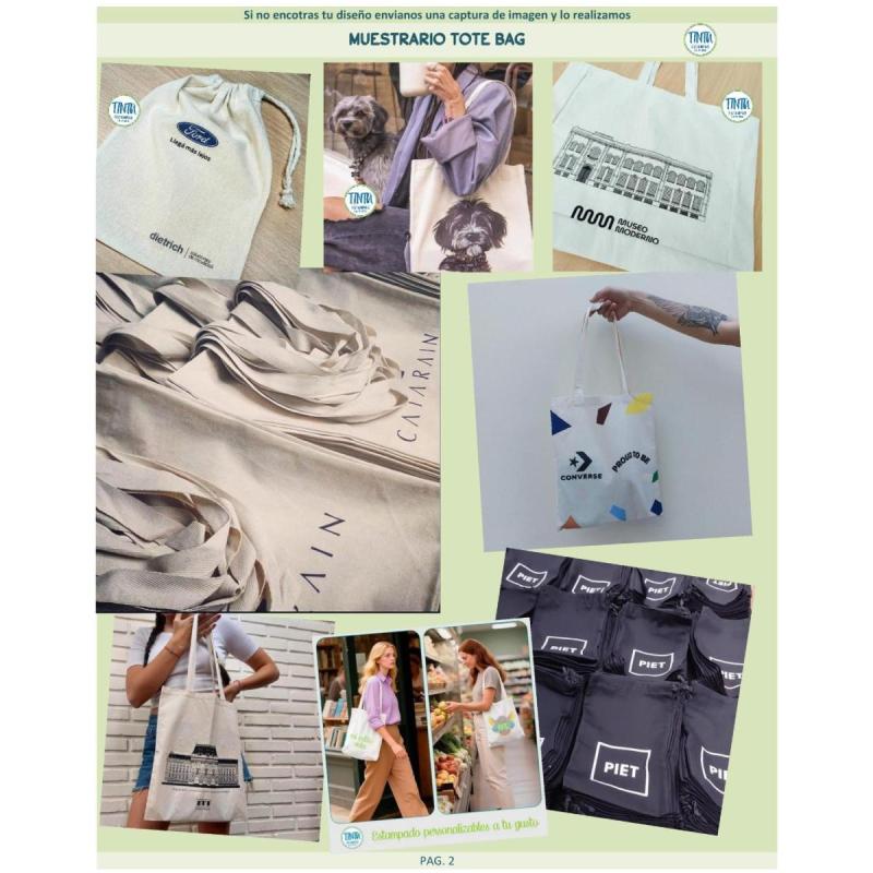 Bolsa tela con Asa estampado con tu imagen- diseño-Logotipo - 5