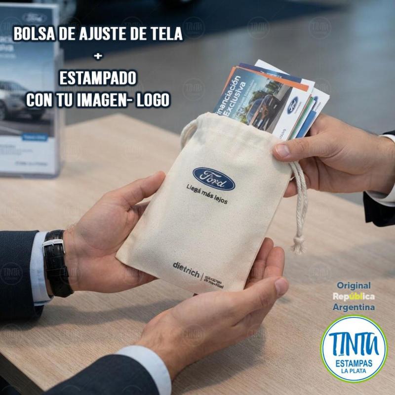 Bolsa de ajuste de tela estampado con tu imagen- diseño-Logotipo