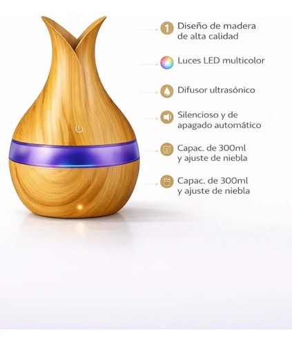 Humidificador Clásico - Modelo 169 Simil Madera - 3