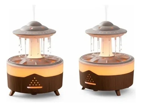 Humidificador Ovni Led Con Efecto Niebla - Modelo 267 Marro/naranja/gris - 2