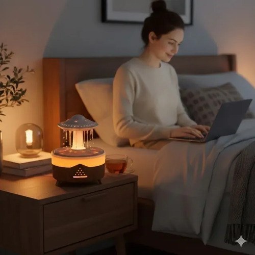 Humidificador Ovni Led Con Efecto Niebla - Modelo 267 Marro/naranja/gris - 3