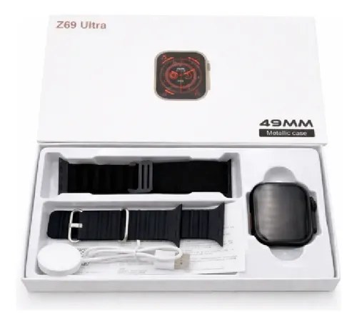 Smartwatch Z69 Ultra (doble Malla) Plateado Sport Naranja Negro - 2
