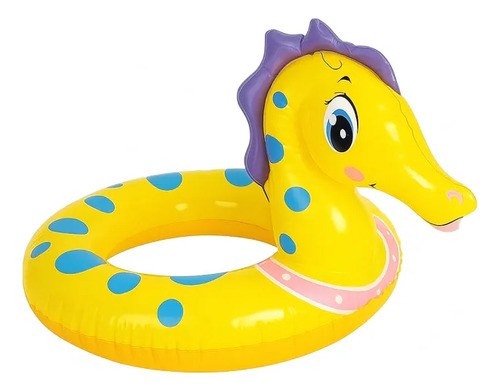Inflable Aro Salvavidas Caballito De Mar Amarillo
