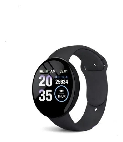 Smartwatch D18 Macaron Negro Sport
