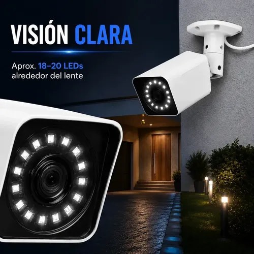 Camara Seguridad Articulada De Pared O Techo Blanco - 3