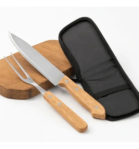 Juego Para Asado Cuchillo Y Tenedor Con Estuche