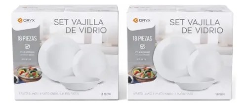 Set De Vajillas 18 Piezas (blanco) Blanco Premium