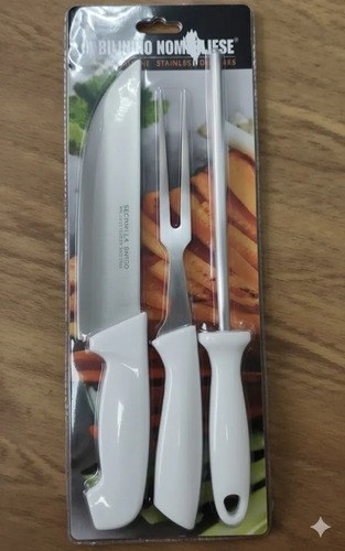 Set De Cuchillos 3 Piezas Blanco