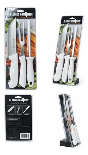 Set De Cuchillos 3 Piezas Blanco - 2