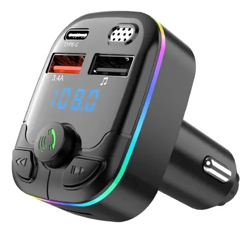 Reproductor Inalámbrico Bluetooth Para Auto Rgb