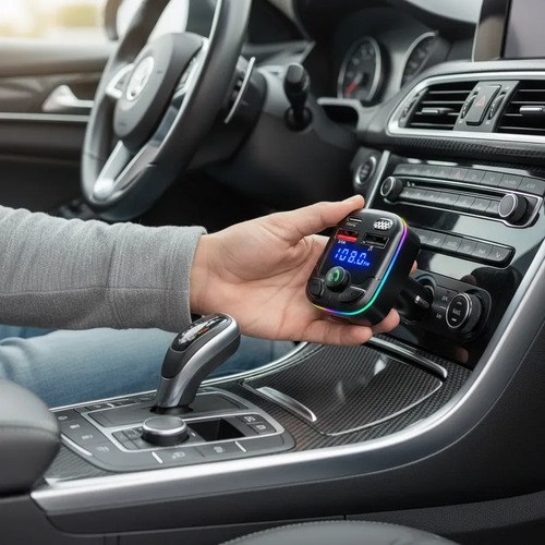 Reproductor Inalámbrico Bluetooth Para Auto Rgb - 2