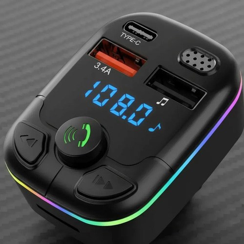 Reproductor Inalámbrico Bluetooth Para Auto Rgb - 3