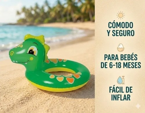 Inflable Aro Salvavidas Caballito De Mar Amarillo - 4