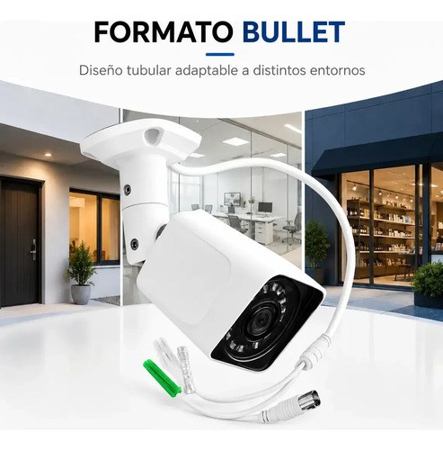 Camara Seguridad Articulada De Pared O Techo Blanco - 4