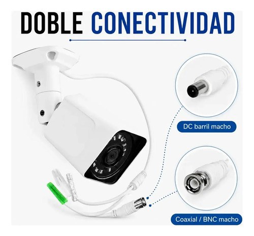 Camara Seguridad Articulada De Pared O Techo Blanco - 7