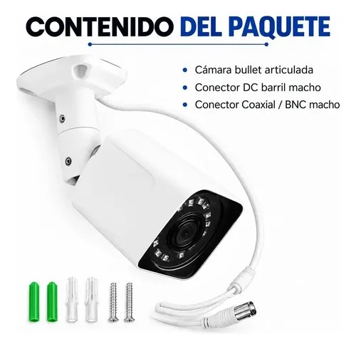 Camara Seguridad Articulada De Pared O Techo Blanco - 8