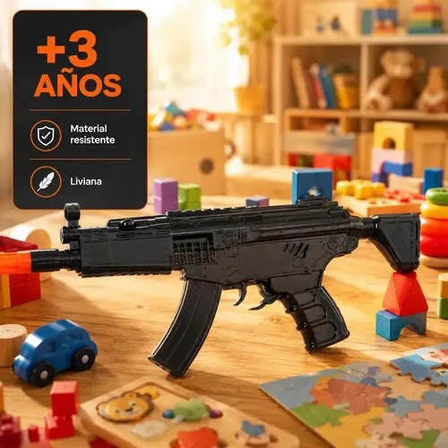 Metralleta Con Sonido Negro - 5