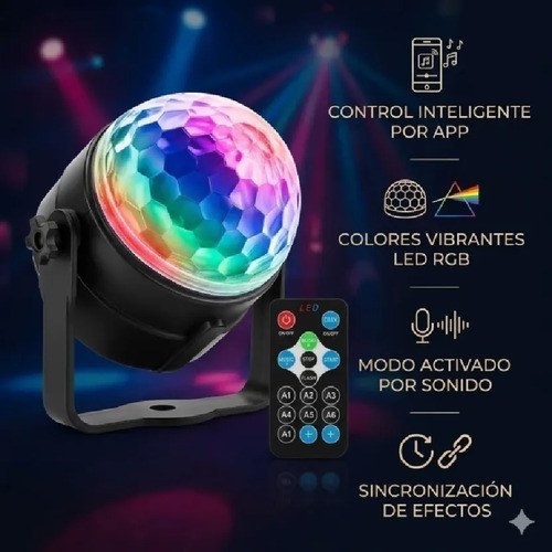 Esfera Luces Led Boliche Rgb - 4