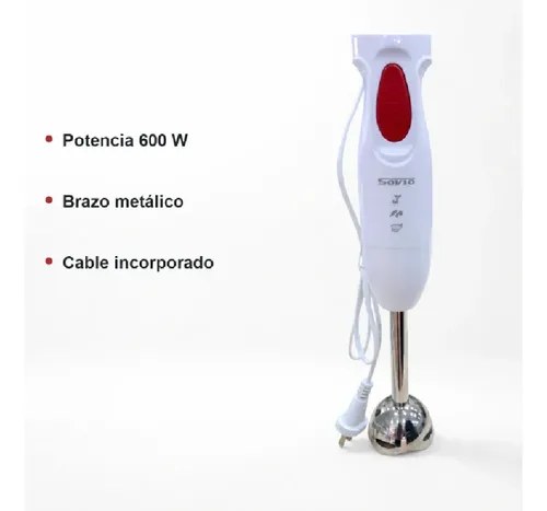 Minipimer Electrica 600w Blanco - 5