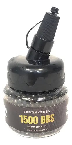 Balines 4,5mm Esféricos Bbs Acero X 1500 Black - 2