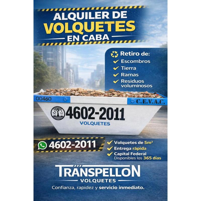 alquiler de volquetes en villa soldati telefono 4602-2011 - 2