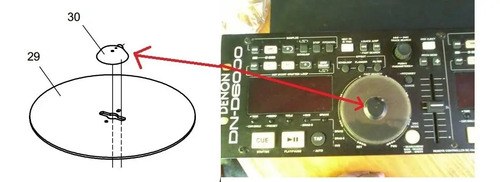 Denon Dn-d6000 Dnd6000 Dnd 6000 Adaptador De Disco Scracht Negro - 2