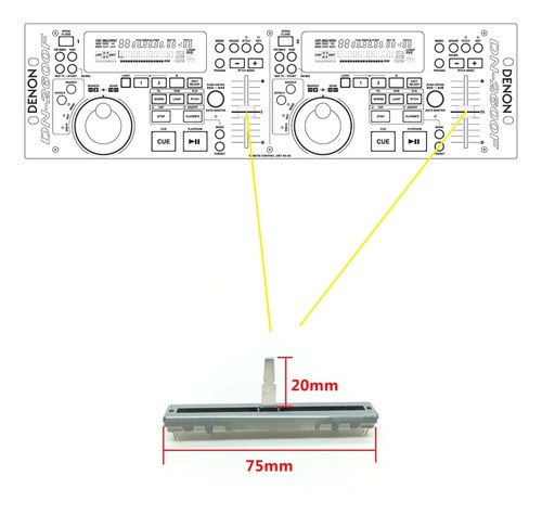 Denon Dn 2600 F Dn2600f Potenciometro Fader Pitch Upgrade - 2