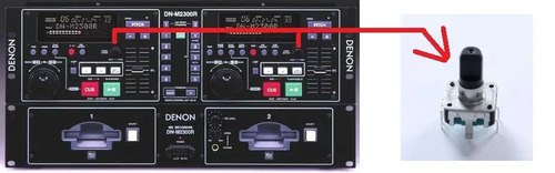 Denon Dnm 2300r Potenciometro Rotativo Push Enter Caba Envio - 2