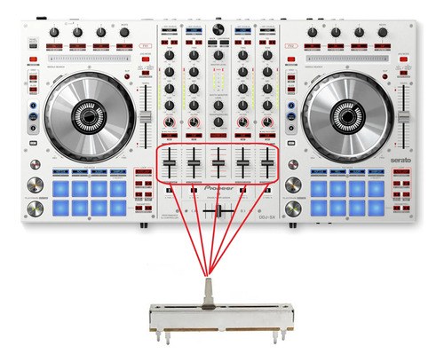 Pioneer Ddj Sxn Ddj Sxw Potenciometro Fader D Canal Original - 3