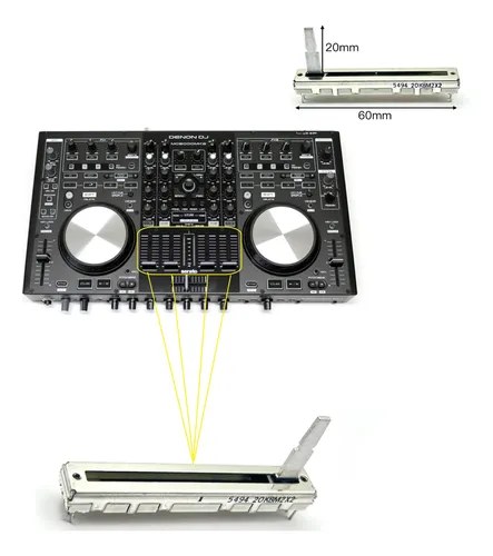 Denon Mc6000mk2 Potenciometro Fader Canal X2unidades Upgrade - 2