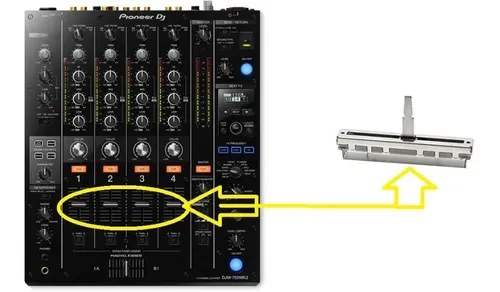 Pioneer Djm750k Fader Potenciometro Original De Canal - 2