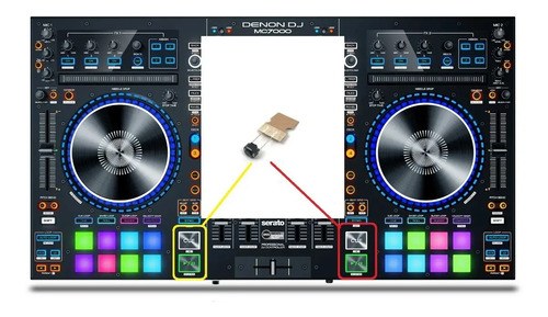 Denon Dj Mc 7000 Pulsador Boton Switch Play Y Cue Original - 2