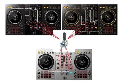 Pioneer Ddj 400 Ddj 400n Ddj 400s Potenciometro Rotativo - 2