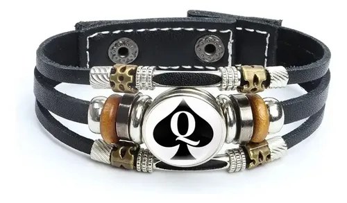 Cuckold Pulsera Brazalete Queen Of Spades Reina Pica Hotwife Claro Ii69oio362 20.5 Cm