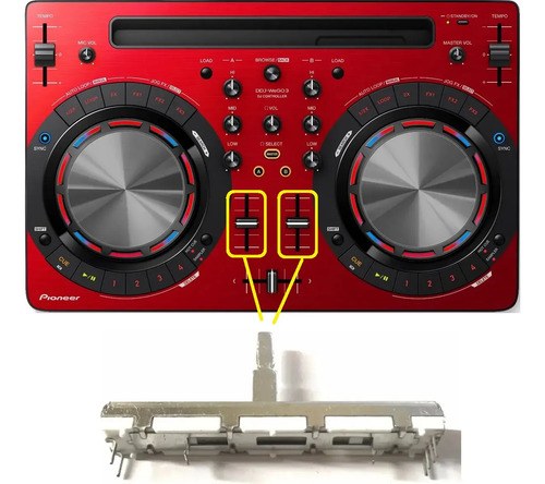 Pioneer Ddj Wego3r Potenciometro Fader De Canal Reemplazo - 2